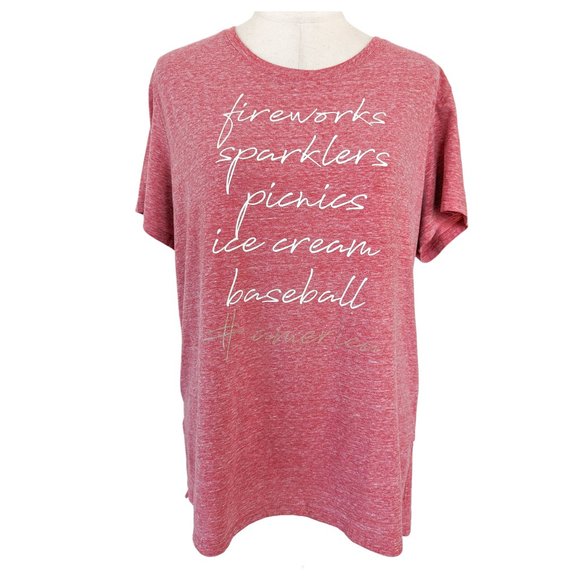 State of Mine Tops - STATE OF MINE Fourth of July BBQ Crewneck T-Shirt Size XL